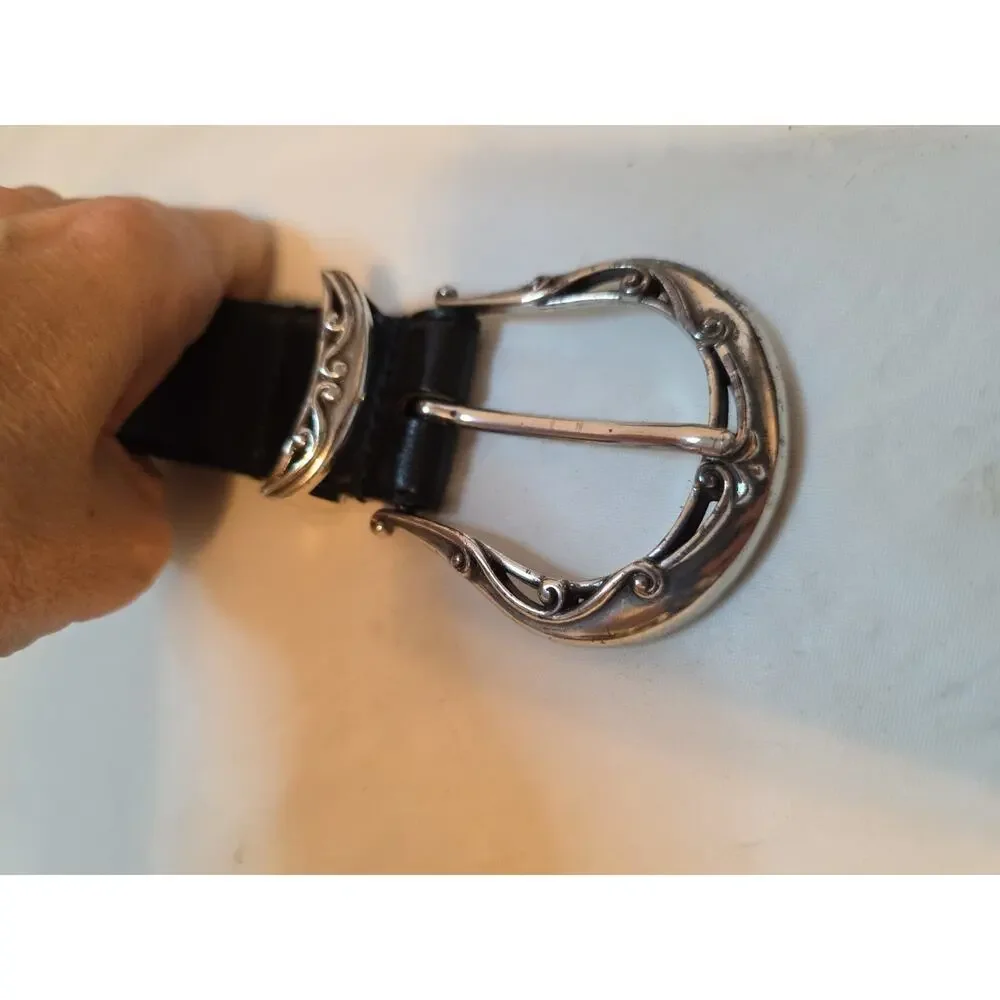 Brighton Belt Leather Studded Detail Women Size L / 34 Black B20403